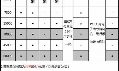 polo汽车保养项目_polo汽车保养费用